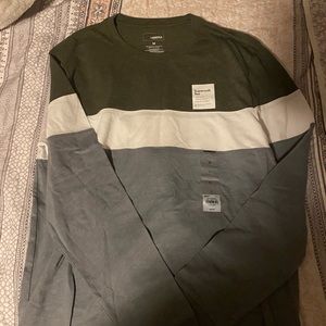 Green, White, and Grey Tee.